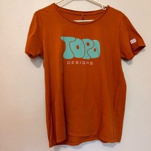 NWT Topo Designs Graphic Bubble Letter Tee